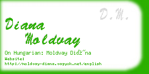 diana moldvay business card